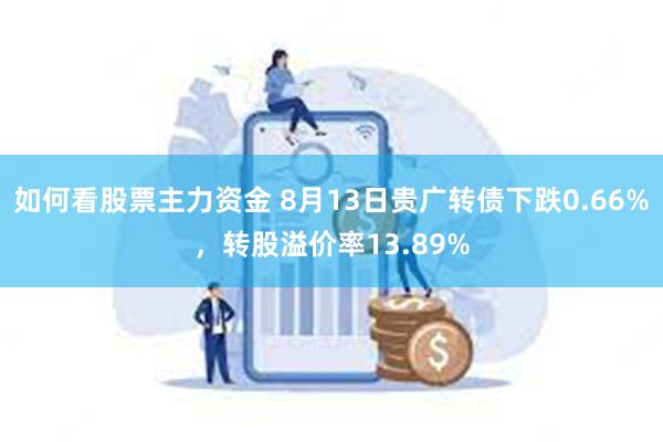 如何看股票主力资金 8月13日贵广转债下跌0.66%，转股溢价率13.89%