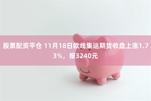 股票配资平仓 11月18日欧线集运期货收盘上涨1.73%，报3240元