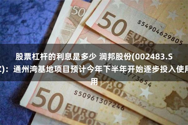 股票杠杆的利息是多少 润邦股份(002483.SZ):通州湾基地项目预计今年下半年开始逐步投入使用